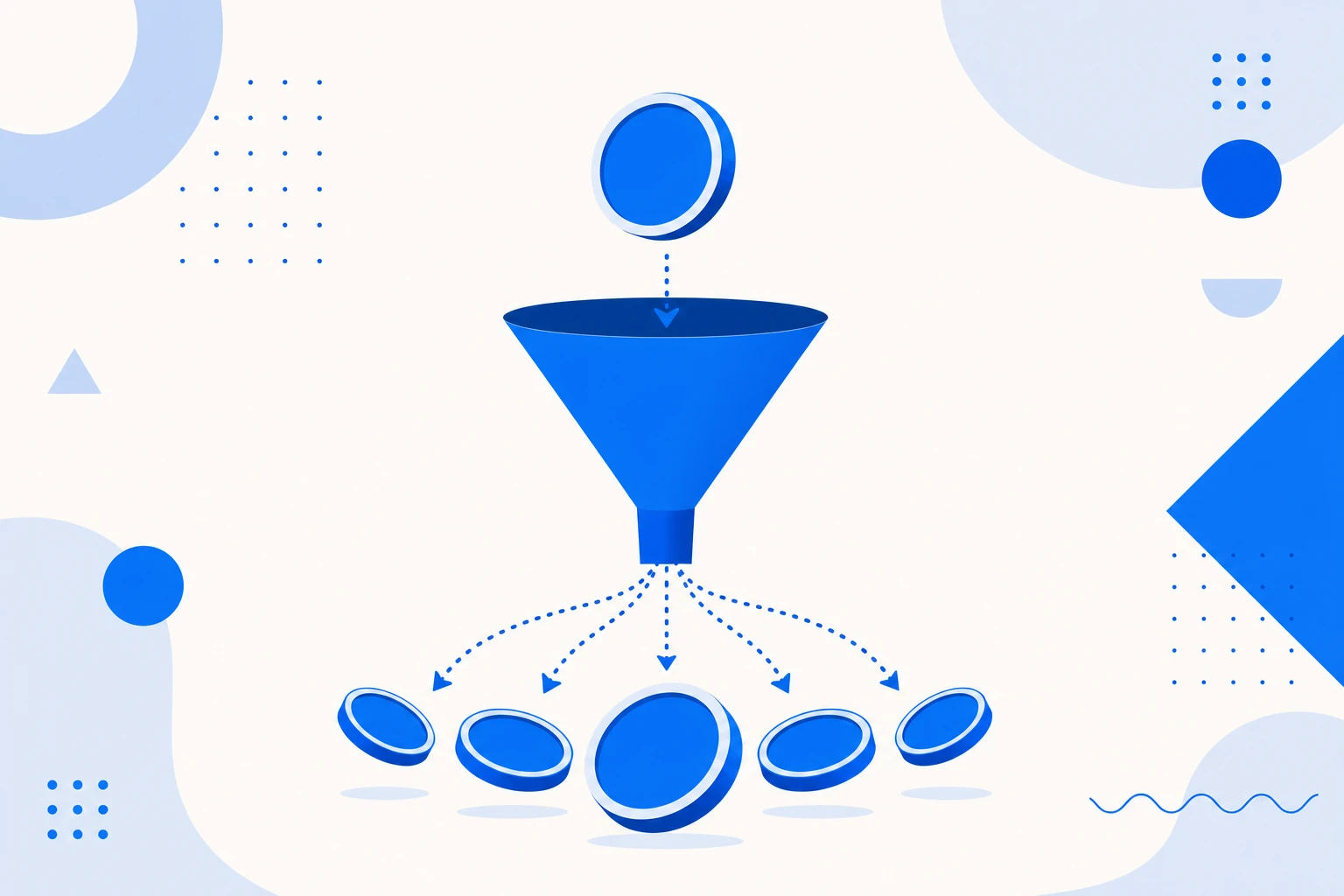 Ilustração de ROAS: receita gerada por uma campanha comparada ao valor gasto em anúncios.