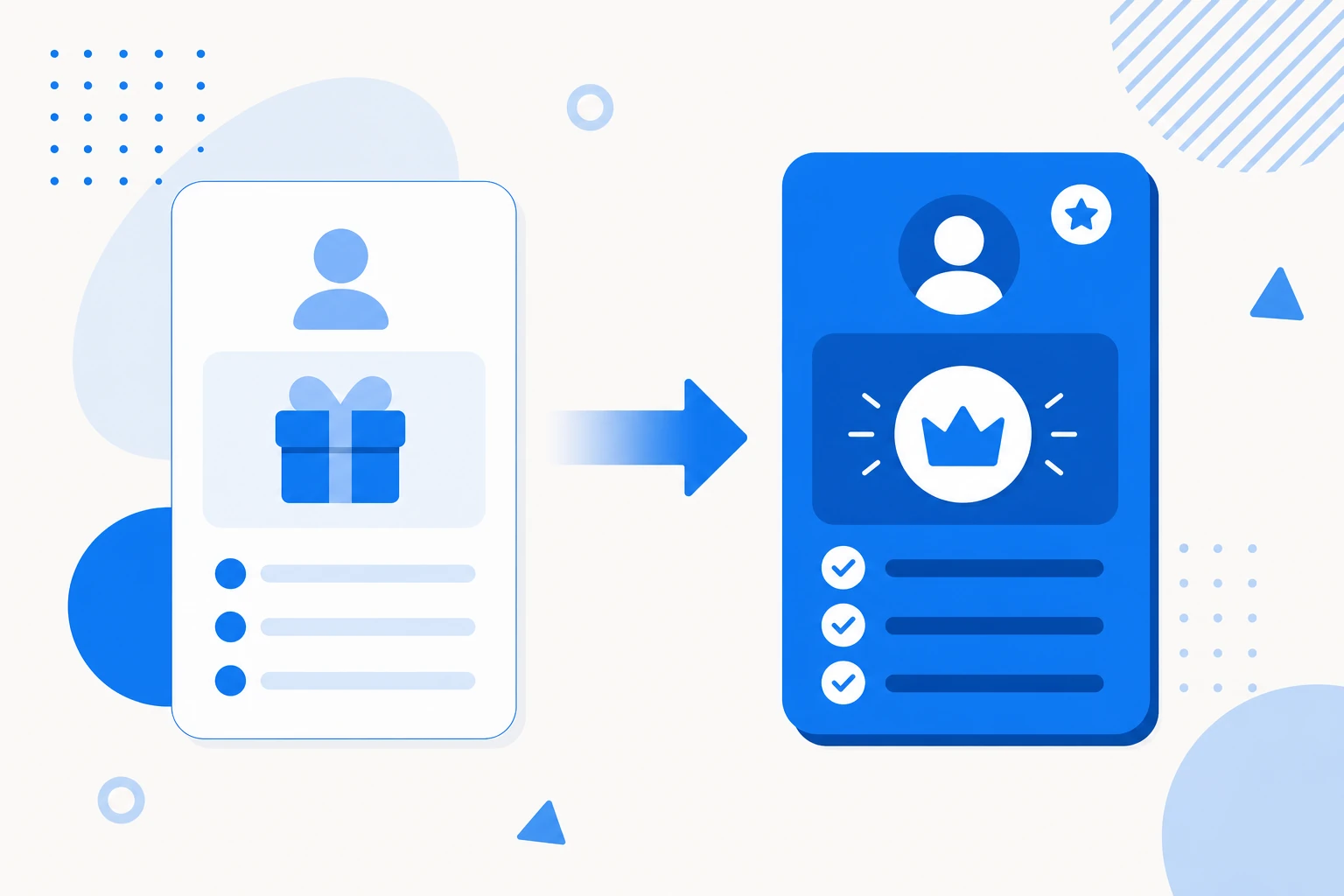 Ilustração da conversão de trial: um grupo de usuários em teste gratuito e a parcela que se torna cliente pagante.