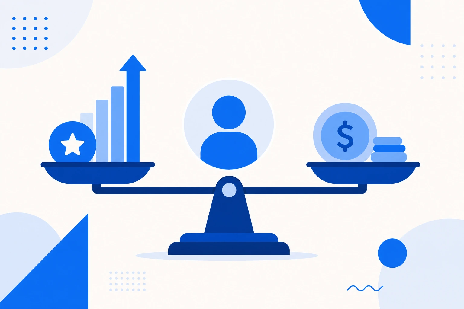 Ilustração da economia de um único cliente: o valor gerado ao longo da relação equilibrado contra o custo de aquisição.