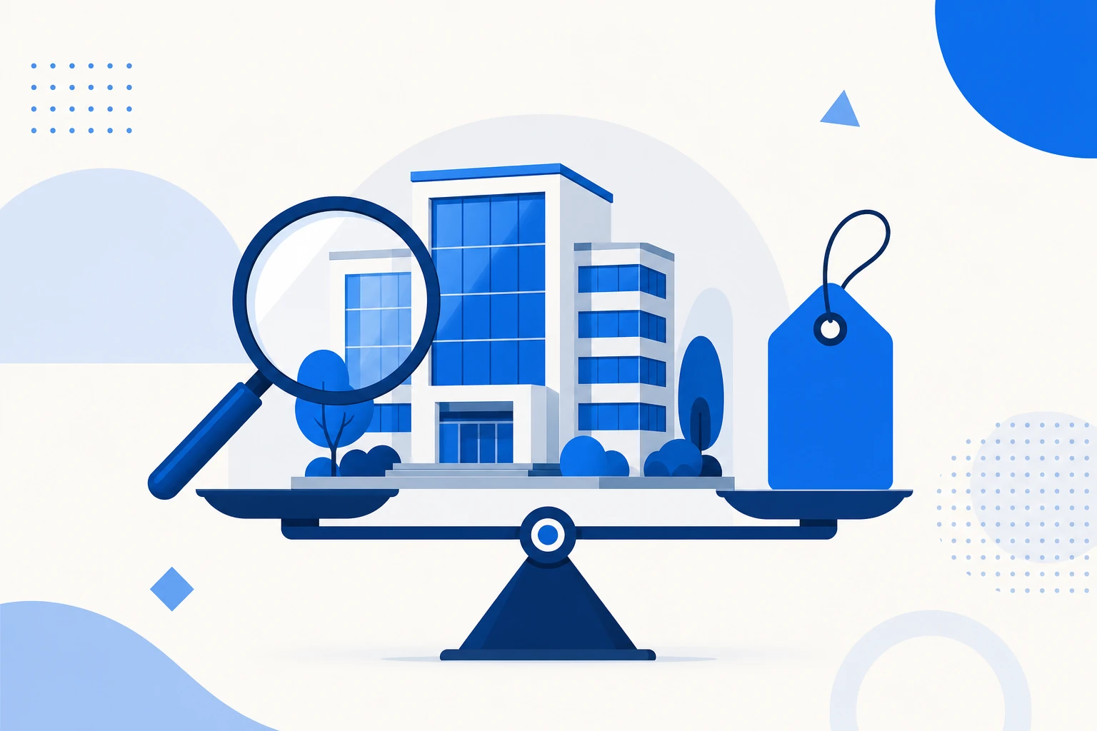 Ilustração de valuation: uma balança pesando o ARR de um SaaS para estimar quanto a empresa vale.